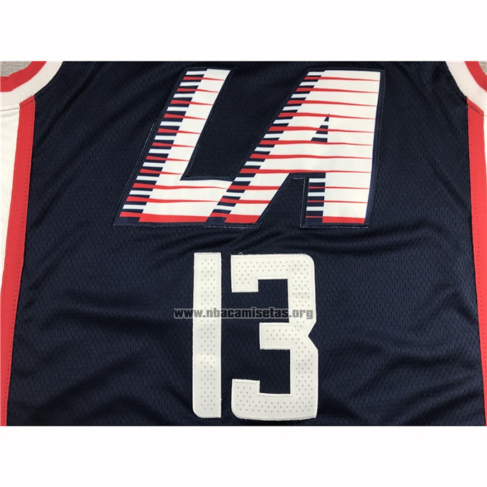 Camiseta Los Angeles Clippers Paul George NO 13 Ciudad 2018-2019 Azul